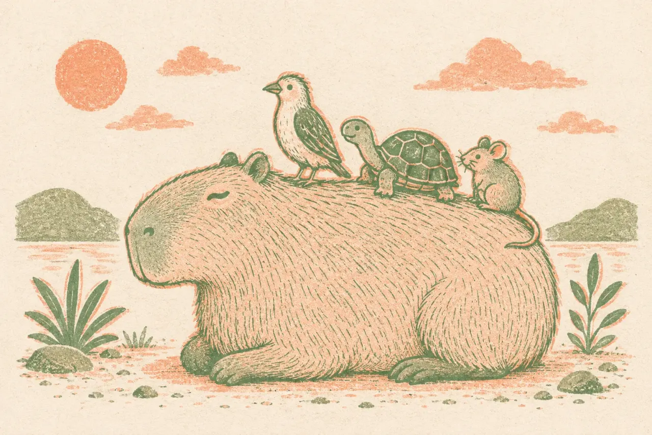 Multiple capybaras gathered near a water body in a natural setting with some animals entering the water