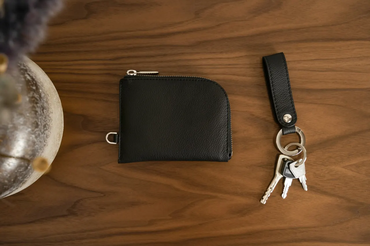 A minimal cafe counter with a single drink.